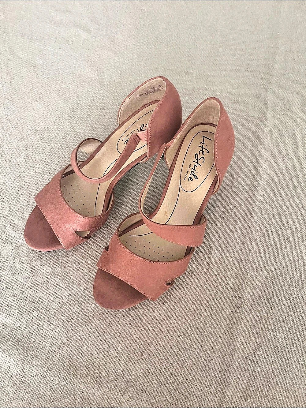 LifeStride Abby d'Orsay Pump Pink Strappy Heels